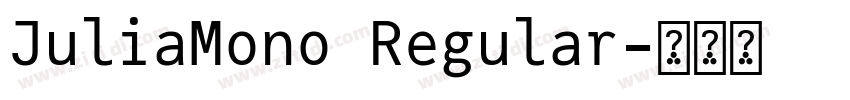 JuliaMono Regular字体转换